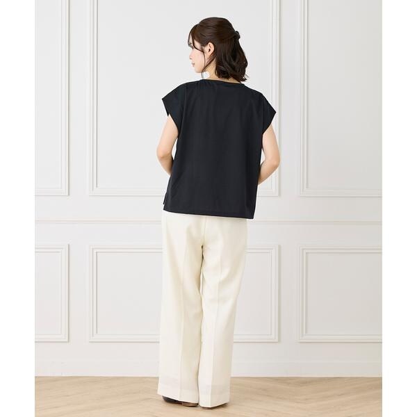 イネド（INED）/《大きいサイズ》ショートスリーブコクーントップス