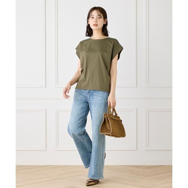 イネド（INED）/《大きいサイズ》ショートスリーブコクーントップス