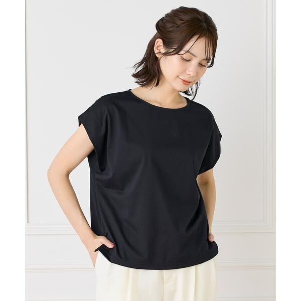 イネド（INED）/《大きいサイズ》ショートスリーブコクーントップス