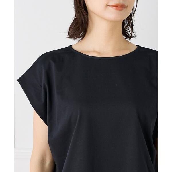 イネド（INED）/《大きいサイズ》ショートスリーブコクーントップス