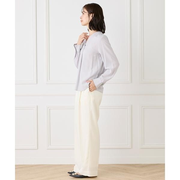 イネド（INED）/《大きいサイズ》Vネックブラウス