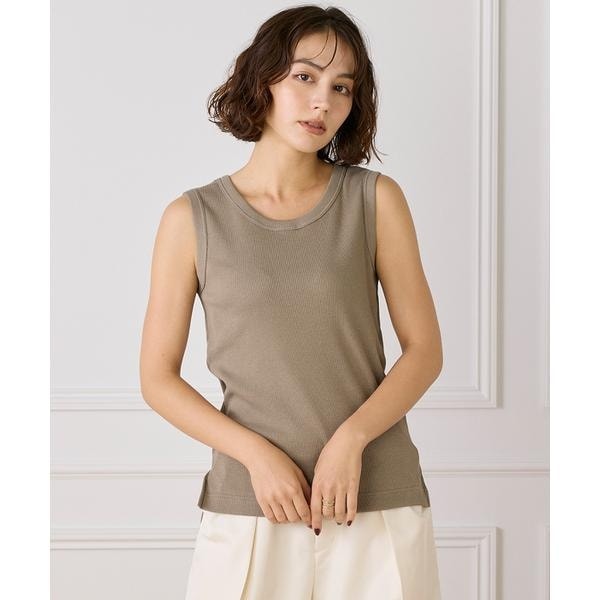イネド（INED）/コットンリブタンクトップ《YVON》