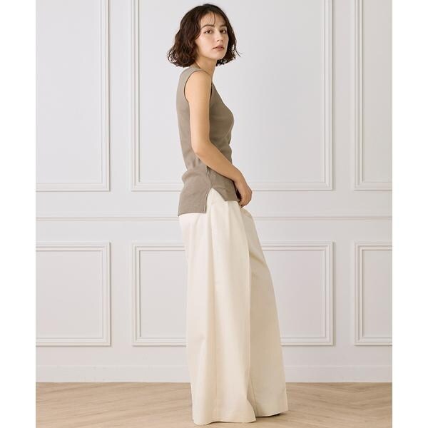 イネド（INED）/コットンリブタンクトップ《YVON》