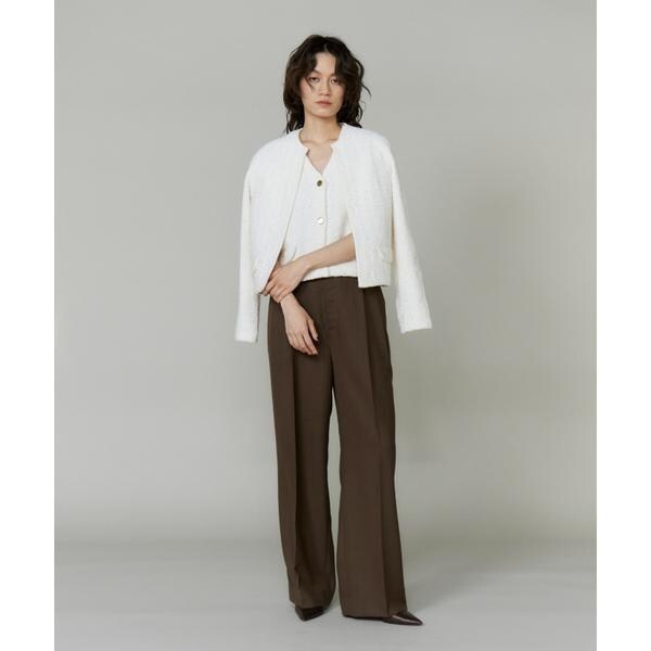 イネド（INED）/《大きいサイズ》ツイード風ニットカーディガン