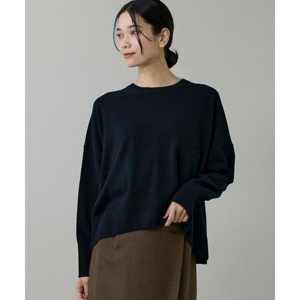 イネド（INED）/《大きいサイズ》クルーネックプルオーバーニット