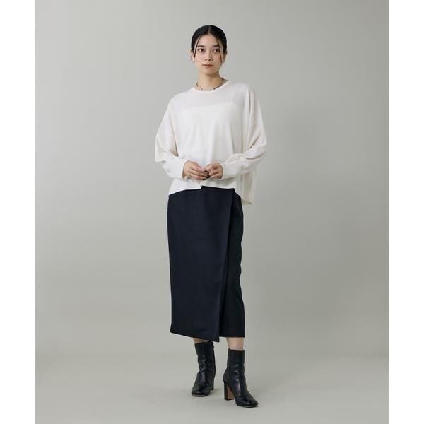 イネド（INED）/《大きいサイズ》クルーネックプルオーバーニット