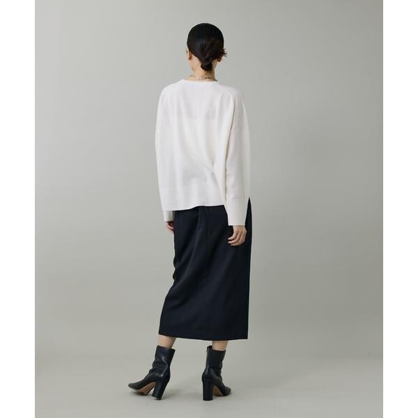 イネド（INED）/《大きいサイズ》クルーネックプルオーバーニット