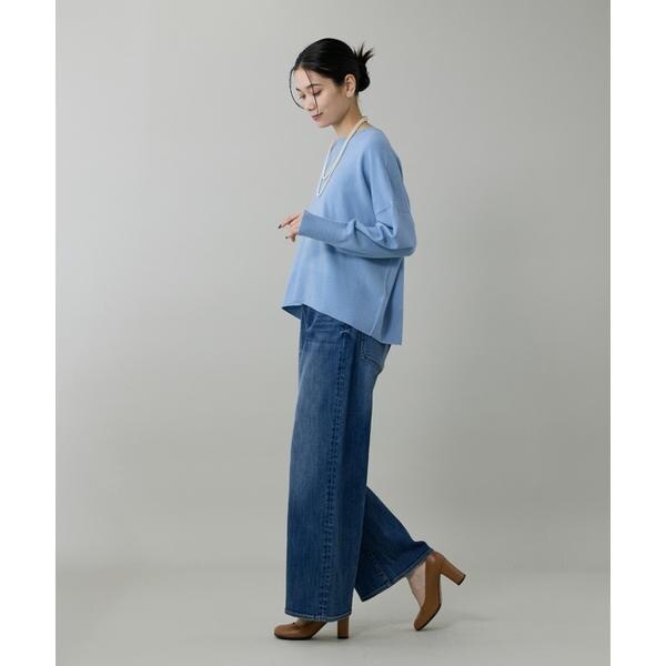 イネド（INED）/《大きいサイズ》クルーネックプルオーバーニット