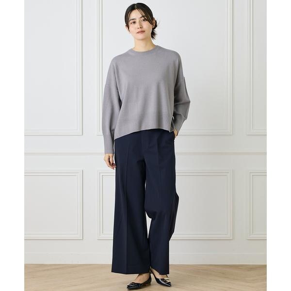 イネド（INED）/《大きいサイズ》クルーネックプルオーバーニット