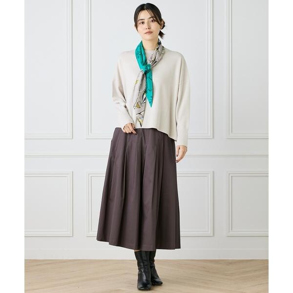 イネド（INED）/《大きいサイズ》クルーネックプルオーバーニット