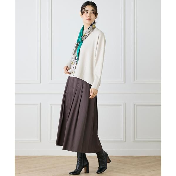 イネド（INED）/《大きいサイズ》クルーネックプルオーバーニット