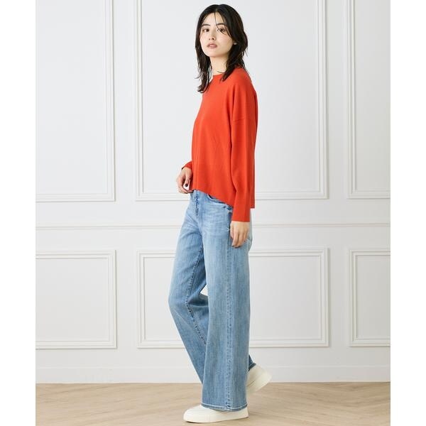 イネド（INED）/《大きいサイズ》クルーネックプルオーバーニット