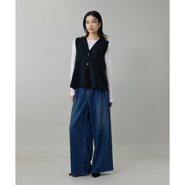 イネド（INED）/《大きいサイズ》クルーネックテレコカットソー