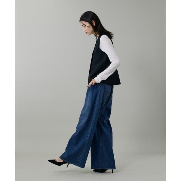 イネド（INED）/《大きいサイズ》クルーネックテレコカットソー