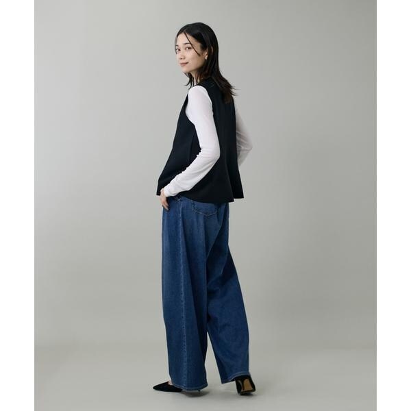 イネド（INED）/《大きいサイズ》クルーネックテレコカットソー