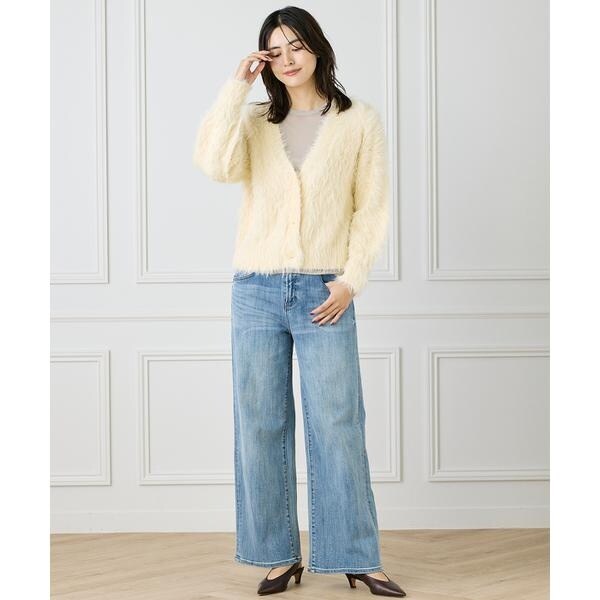 イネド（INED）/《大きいサイズ》クルーネックテレコカットソー