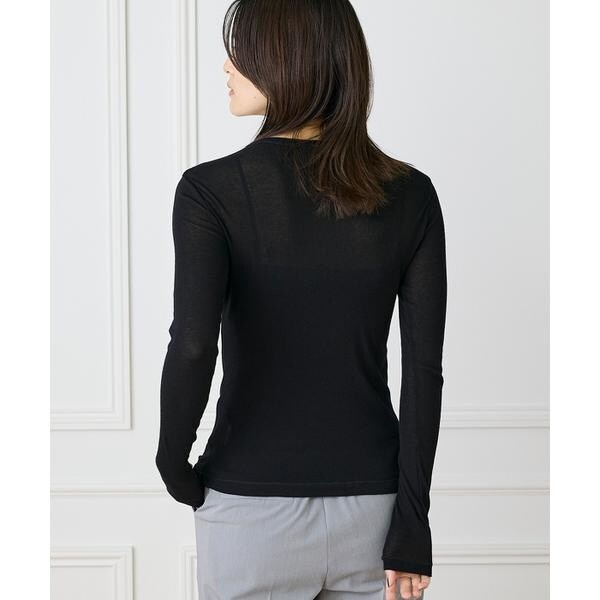 イネド（INED）/《大きいサイズ》クルーネックテレコカットソー