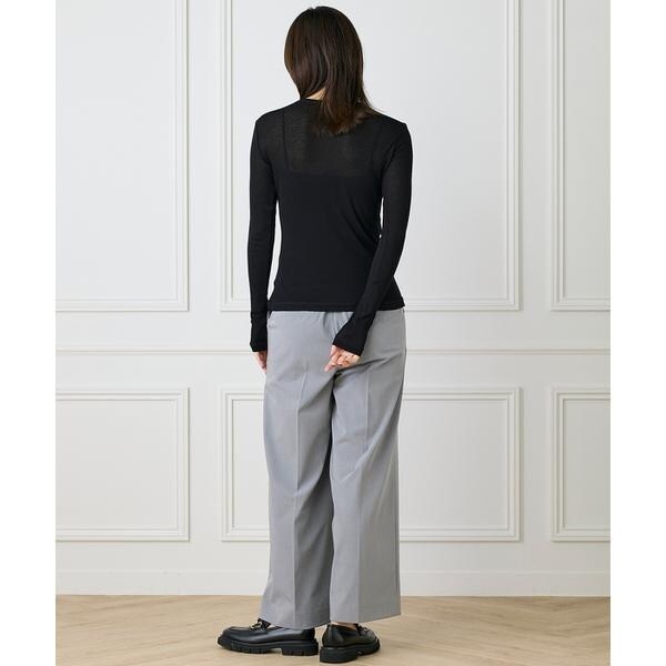 イネド（INED）/《大きいサイズ》クルーネックテレコカットソー