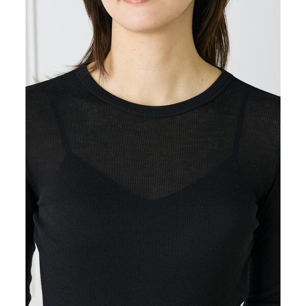 イネド（INED）/《大きいサイズ》クルーネックテレコカットソー