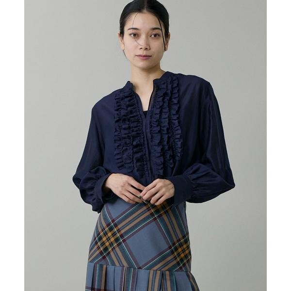 イネド（INED）/《大きいサイズ》ラッフルブラウス
