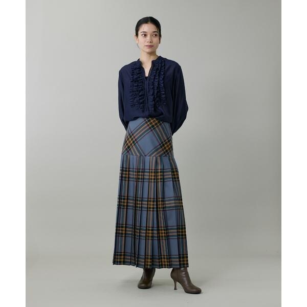 イネド（INED）/《大きいサイズ》ラッフルブラウス