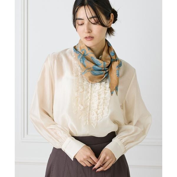 イネド（INED）/《大きいサイズ》ラッフルブラウス