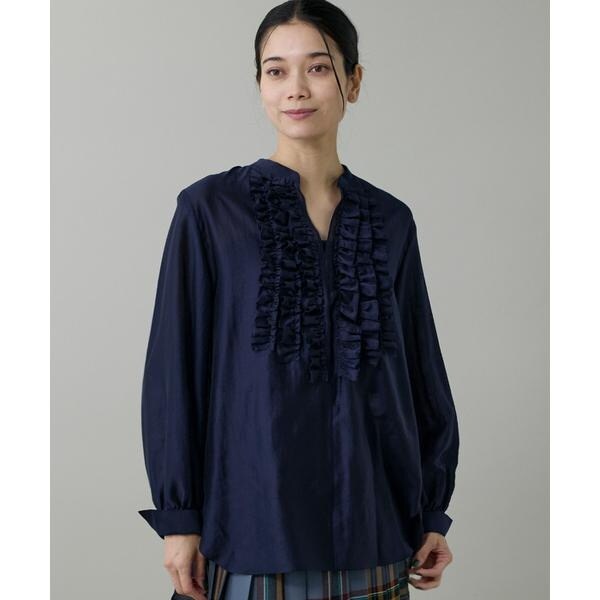 イネド（INED）/《大きいサイズ》ラッフルブラウス