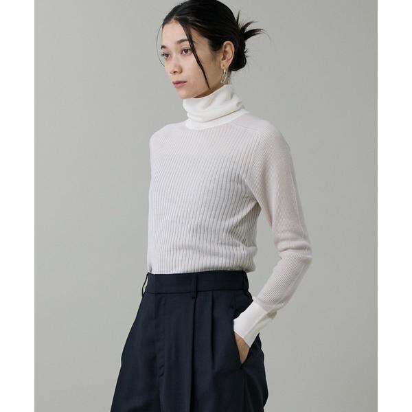 イネド（INED）/《大きいサイズ》リブタートルニット《Cuoo》