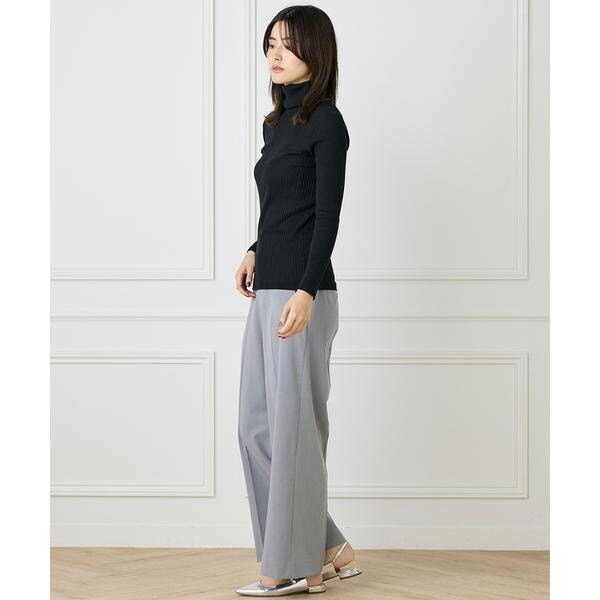 イネド（INED）/《大きいサイズ》リブタートルニット《Cuoo》