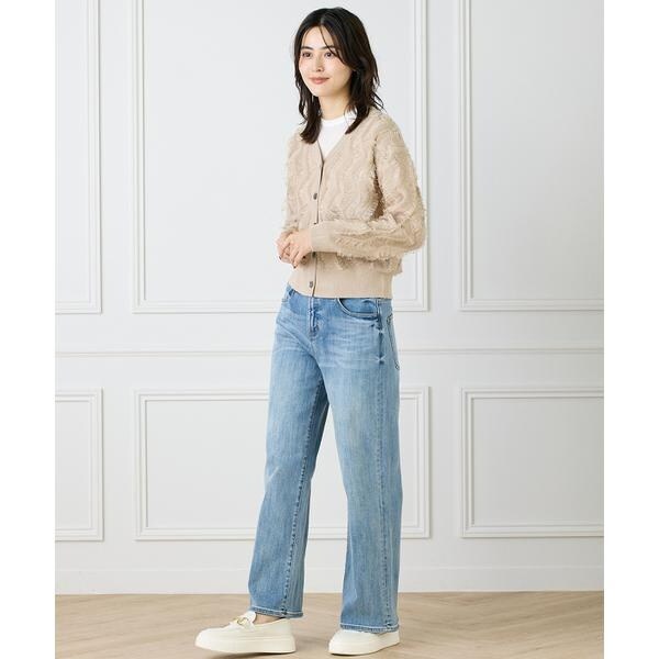 イネド（INED）/《大きいサイズ》フリンジVネックカーディガン