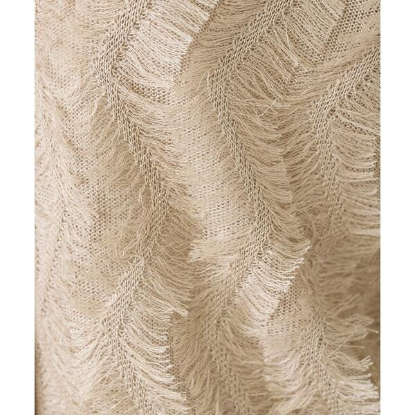 イネド（INED）/《大きいサイズ》フリンジVネックカーディガン