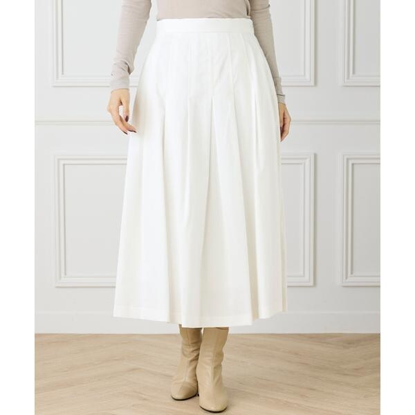 イネド（INED）/《大きいサイズ》タックプリーツスカート
