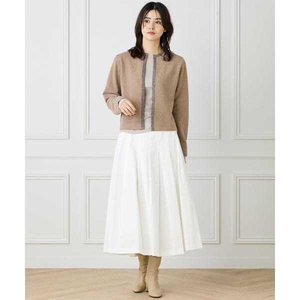 イネド（INED）/《大きいサイズ》タックプリーツスカート