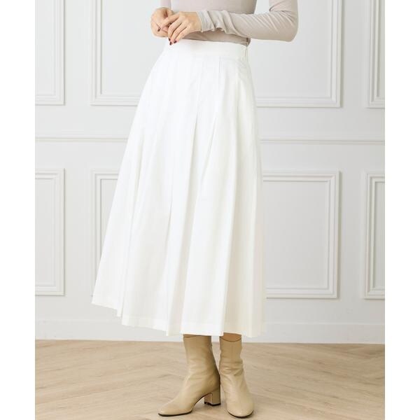 イネド（INED）/《大きいサイズ》タックプリーツスカート