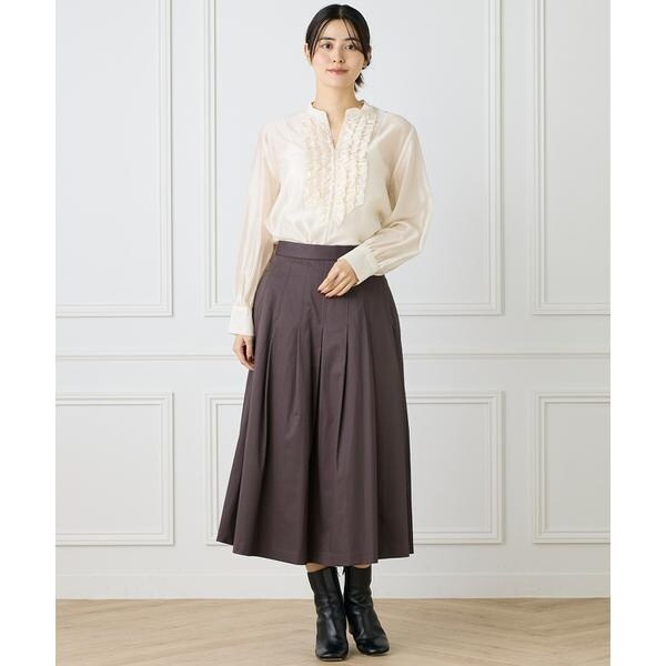 イネド（INED）/《大きいサイズ》タックプリーツスカート