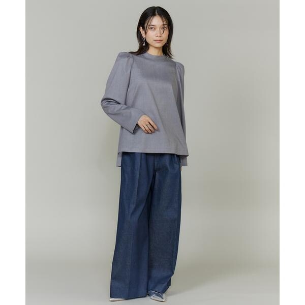 イネド（INED）/《大きいサイズ》盛り袖ブラウス《三尋木奈保コラボ・Oggi12月号掲載》