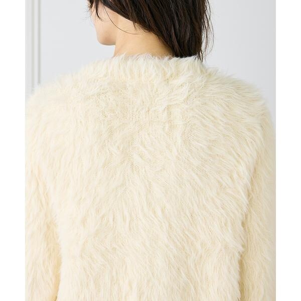 イネド（INED）/Vネックファーカーディガン《YVON》