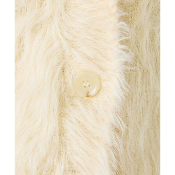 イネド（INED）/Vネックファーカーディガン《YVON》