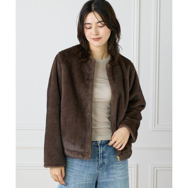 イネド（INED）/《大きいサイズ》エコファーブルゾン