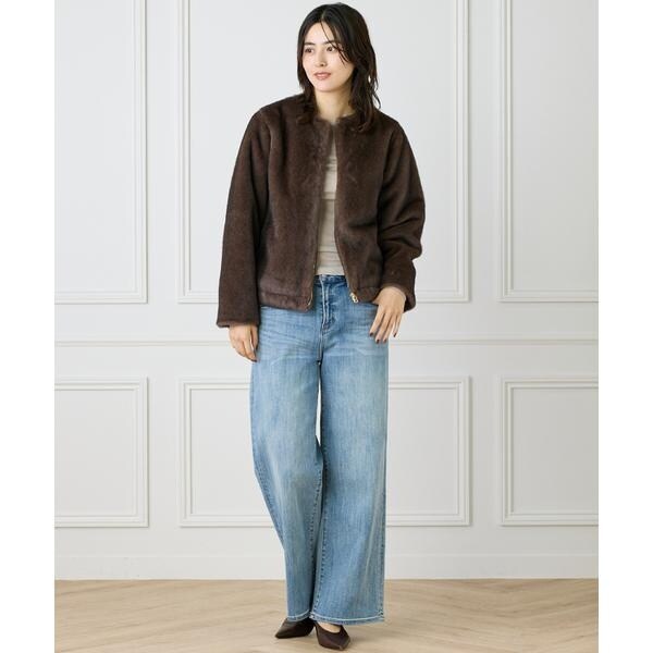 イネド（INED）/《大きいサイズ》エコファーブルゾン