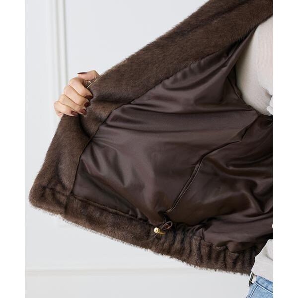 イネド（INED）/《大きいサイズ》エコファーブルゾン