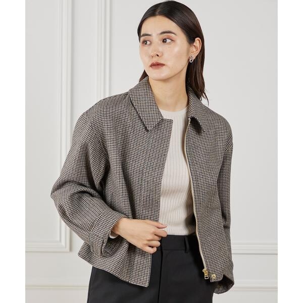 イネド（INED）/《大きいサイズ》ダブルフェイスブルゾン