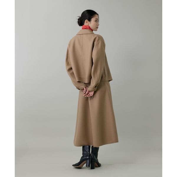 イネド（INED）/《大きいサイズ》ダブルフェイスAラインスカート