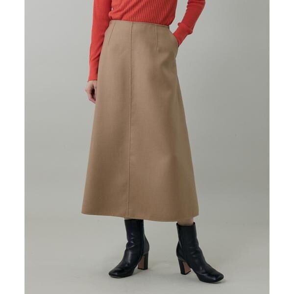 イネド（INED）/《大きいサイズ》ダブルフェイスAラインスカート