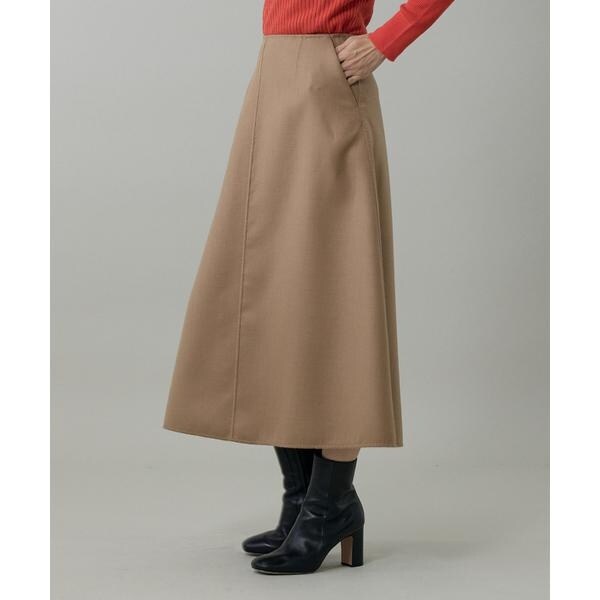 イネド（INED）/《大きいサイズ》ダブルフェイスAラインスカート