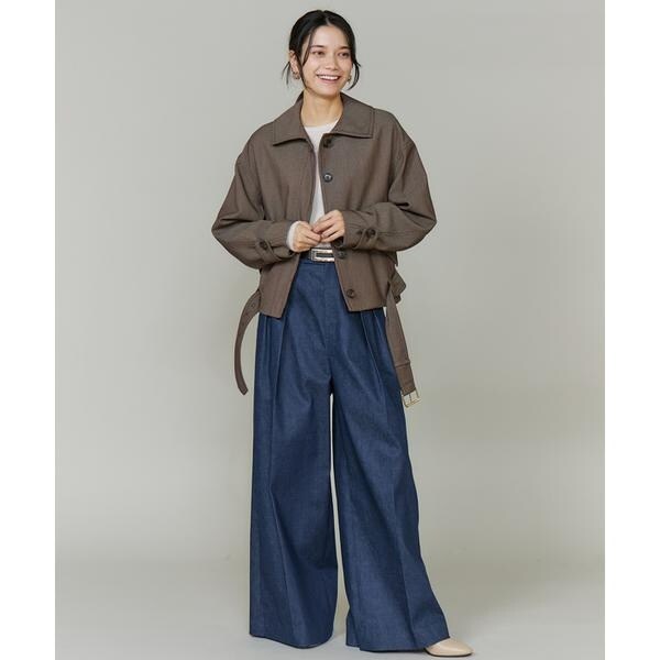 イネド（INED）/《大きいサイズ》カーヴィブルゾン《三尋木奈保コラボ/Oggi12月号掲載/WEB