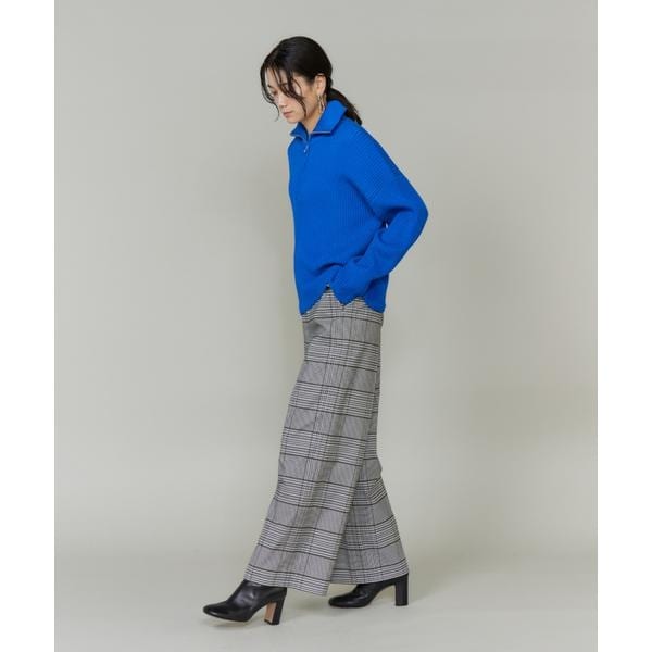 イネド（INED）/《大きいサイズ》ハーフジッププルオーバーニット