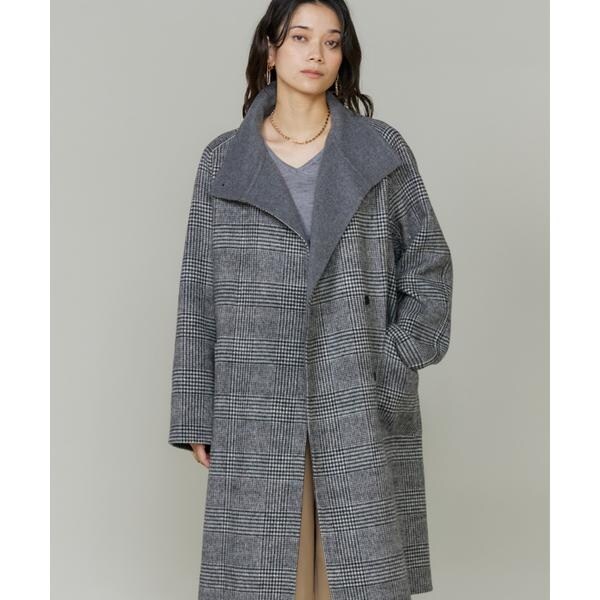 イネド（INED）/《大きいサイズ》スタンドカラーコート