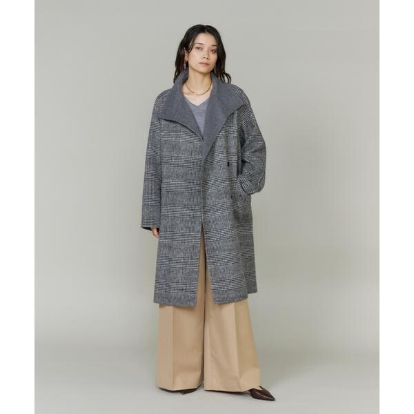 イネド（INED）/《大きいサイズ》スタンドカラーコート