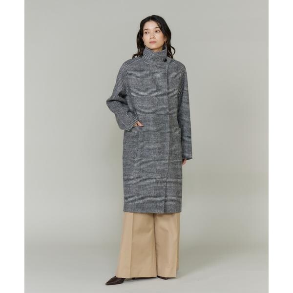 イネド（INED）/《大きいサイズ》スタンドカラーコート